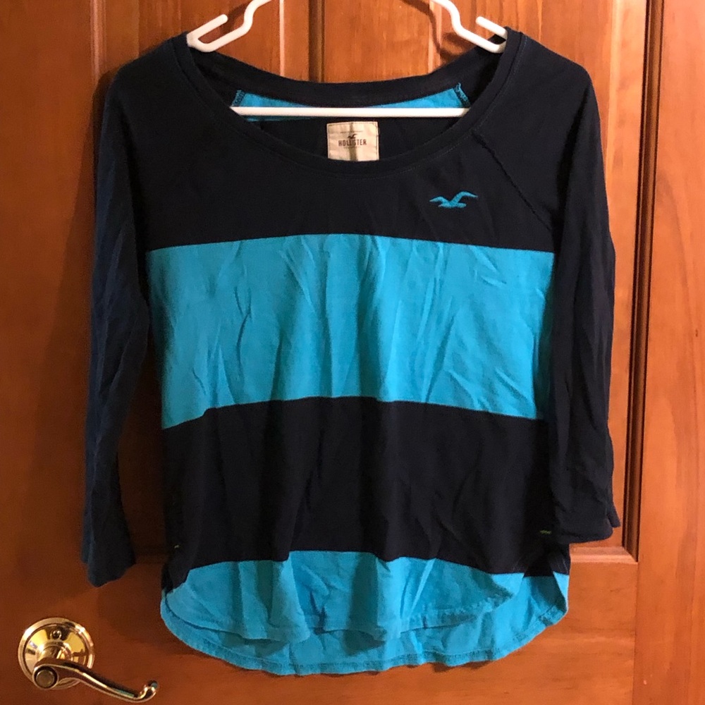 Blue and black Hollister longsleeve